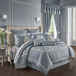 J.Queen New York Aurora 4 Piece Comforter Set, Blue, large