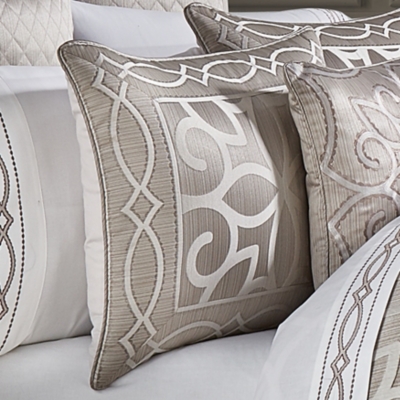 J.Queen New York Deco 4 Piece Comforter Set, Silver, rollover