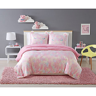 Pem America Rainbow Sweetie Full/Queen Comforter Set, Pink, rollover