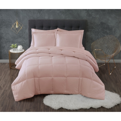 Truly Calm Antimicrobial 3 Piece Down Alternative Full/Queen Comforter Set, Blush, large