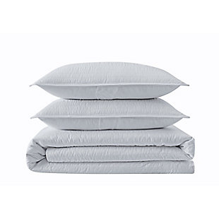 Truly Calm Antimicrobial 3 Piece King Quilt Set, Gray, large
