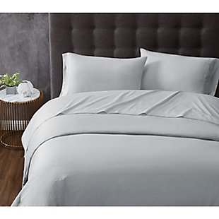 Truly Calm Antimicrobial 3 Piece Twin XL Sheet Set, Gray, rollover