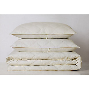 Truly Soft Everyday 3D Puff 2 Piece Twin XL Quilt Set, Ivory, large