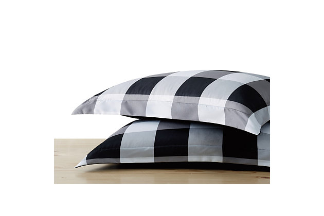 Master the art of modern farmhouse living with the Everyday Buffalo Plaid duvet set. Rest assured, this beautiful bedding ensemble entices with a 100% microfiber polyester that’s so soothing to the touch. When it comes to an instant, on-trend style upgrade, this buffalo plaid duvet set checks all the boxes. Duvet only; comforter insert not included.Made of 100% microfiber polyester | Imported | Machine washable; must be washed in appropriate size equipment to avoid damage | Includes: one twin xl duvet cover 68x90 inches and one standard sham 20x26 inches with button closure; comforter insert must be purchased separately.