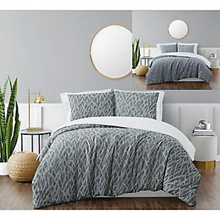 Make a statement in a richly subtle way with this brilliantly styled duvet set with indulgently soft cotton fabric. Featuring a waffle weave pattern, it brings textural dimension to your bedroom retreat you’re sure to love. What an easy complement to so many color schemes.Made of 100% cotton with waffle woven textured face | Imported | Machine washable; must be washed in appropriate size equipment to avoid damage | Includes: one king duvet cover 104x90 inches and two king shams 20x36 inches; comforter insert must be purchased separately.