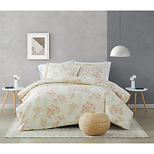 Brooklyn Loom Vivian 3 Piece Full/Queen Comforter Set, Off White Multi, rollover