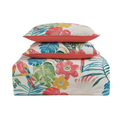 Oceanfront Resort Coco Paradise 3 Piece Full/Queen Duvet Set, Multi, large