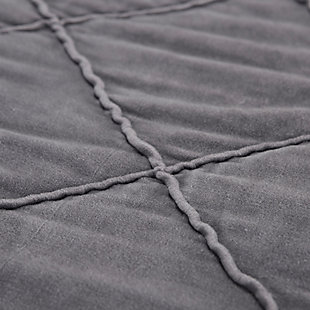 Cotton Collin King Quilt, Gray, rollover