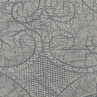 Cotton Anthony Queen Quilt, Gray, rollover
