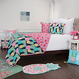 Cotton Simply Southern  2 Piece Twin Quilt Set, Pink, large