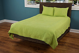Cotton Voile Moroccan Fling Twin Quilt, Lime Green, large