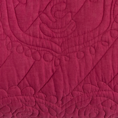 Cotton Voile Moroccan Fling King Quilt, Red, large