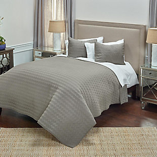 Cotton Urban Mesh Twin Quilt, Gray, large