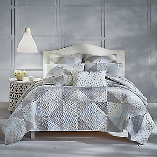 Piper & Wright Paige Full/Queen Quilt, Blue, rollover