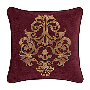 J.Queen New York Garnet 18" Square Embellished Decorative Throw Pillow, , rollover