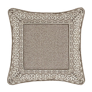 J.Queen New York Milan 18" Square Embellished Decorative Throw Pillow, , large