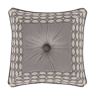 J. Queen New York Belvedere 18" Square Embellished Decorative Throw Pillow, , large