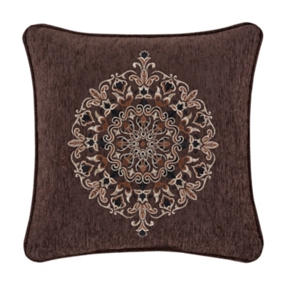 J.Queen New York Mahogany 18" Square Decorative Throw Pillow, , large