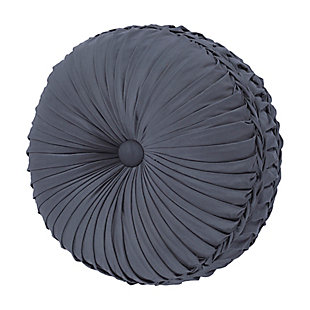 J.Queen New York Delilah Tufted Round Decorative Throw Pillow, , rollover