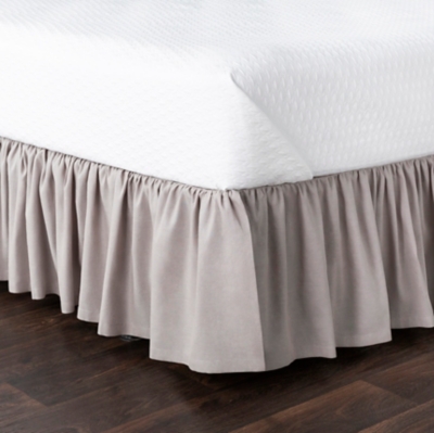 Surya Porter Ruffle Bed Skirt, Beige/Brown, rollover