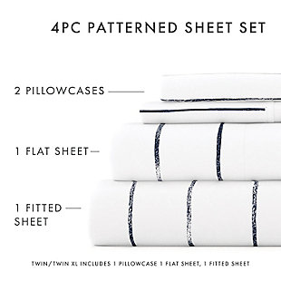 The Distressed Field Stripe Pattern Sheet Set by The Home Collection is the most luxurious bedding on the market at the most affordable price. The unparalleled softness and the excellent breathability that keeps you dry and cool throughout the night is sure to impress you. You comfort is of the utmost importance to us. In addition to impeccable comfort, our sheets are wrinkle resistant, twice as strong as cotton, and perfect for all seasons.Twin size set includes: 1 fitted sheet: 39" w x 75" l +14" , 1 flat sheet: 66" w x 96" l , 1 standard pillowcase: 20" w x 30" l | Double-brushed microfiber for outstanding comfort | Printed distressed field stripe design for a classic addition to any bedroom decor | 14" deep pocket fitted sheets - accomandates a mattress up to 18" deep | Easy care: machine wash cold, tumble dry low, do not bleach, iron, or use fabric softener. Fade and wrinkle resistant | Imported