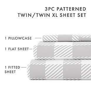 The Country Plaid Pattern Sheet Set by The Home Collection is the most luxurious bedding on the market at the most affordable price. The unparalleled softness and the excellent breathability that keeps you dry and cool throughout the night is sure to impress you. You comfort is of the utmost importance to us. In addition to impeccable comfort, our sheets are wrinkle resistant, twice as strong as cotton, and perfect for all seasons.Twin size set includes: 1 fitted sheet: 39" w x 75" l +14" , 1 flat sheet: 66" w x 96" l , 1 standard pillowcase: 20" w x 30" l | Double-brushed microfiber for outstanding comfort | Printed country plaid design for a classic addition to any bedroom decor | 14" deep pocket fitted sheets - accomandates a mattress up to 18" deep | Easy care: machine wash cold, tumble dry low, do not bleach, iron, or use fabric softener. Fade and wrinkle resistant | Imported