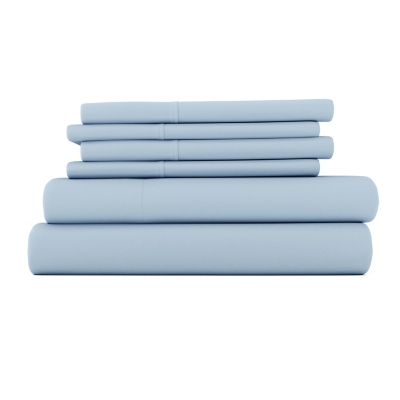 Home Collection Luxury Ultra Soft 6-Piece California King Bed Sheet Set, Light Blue, large