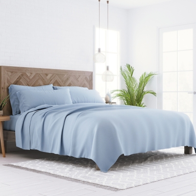 Home Collection Luxury Ultra Soft 6-Piece California King Bed Sheet Set, Light Blue, large
