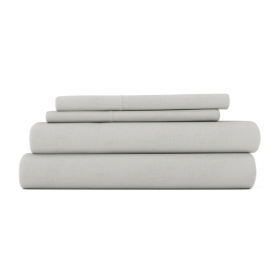 Home Collection Premium 4-Piece Ultra Soft Flannel King Bed Sheet Set, Ash Gray, large