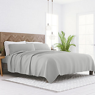 Home Collection Premium 4-Piece Ultra Soft Flannel Queen Bed Sheet Set, Ash Gray, large