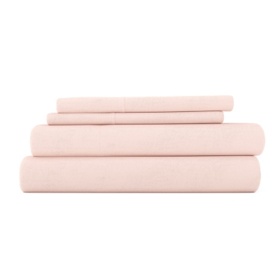 Home Collection Premium 4-Piece Ultra Soft Flannel King Bed Sheet Set, Blush, large