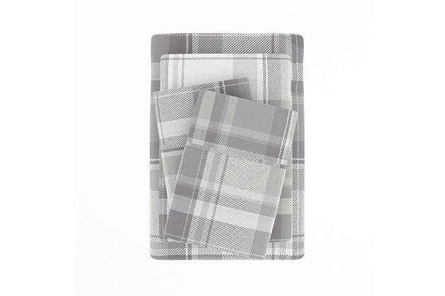 You are sure to enjoy your coziest night's sleep with our Ultra Soft Plaid Pattern Flannel Sheet Set by ienjoy Home. Crafted from the most plush cotton-rich blend, you will never want to get out of these super soft and warm sheets.Twin size set includes: 1 fitted sheet: 39" w x 75" l +14" , 1 flat sheet: 66" w x 96" l , 1 standard pillowcase: 20" w x 30" l | Made of ultra-soft 100% cotton | Printed plaid pattern for a classic addition to any bedroom decor | 14" deep pocket fitted sheets -accomandates a mattress up to 18" deep | Easy care: machine wash cold, tumble dry low, do not bleach, iron, or use fabric softener. Fade and wrinkle resistant | Imported