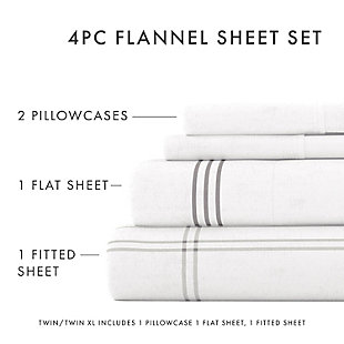 You are sure to enjoy your coziest night's sleep with our Ultra Soft Checkered Pattern Flannel Sheet Set by ienjoy Home. Crafted from the most plush cotton-rich blend, you will never want to get out of these super soft and warm sheets.Twin size set includes: 1 fitted sheet: 39" w x 75" l +14" , 1 flat sheet: 66" w x 96" l , 1 standard pillowcase: 20" w x 30" l | Made of ultra-soft 100% cotton | Printed checkered pattern for a classic addition to any bedroom decor | 14" deep pocket fitted sheets -accomandates a mattress up to 18" deep | Easy care: machine wash cold, tumble dry low, do not bleach, iron, or use fabric softener. Fade and wrinkle resistant | Imported