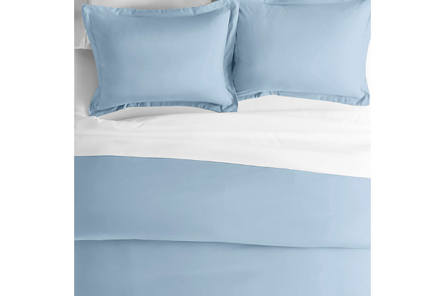 Enhance and improve your bedroom decor with the all new Home Collection double-brushed 3-Piece solid duvet cover set. Tailored for a perfect fit and made with the finest imported microfiber yarns for ultimate comfort.  This luxury duvet cover set is expertly stitched for durability to last a lifetime and raises the bar for coziness and elegance.Queen Size Set Includes: 1 Duvet Cover: 96" x 96", 2 Standard Shams: 20" x 26" (2" flange) | Made with the highest quality imported microfiber yarns | Zippered Closure | Superior weave for durability and a buttery-soft feel | Hypoallergenic for sensitive skin | Imported