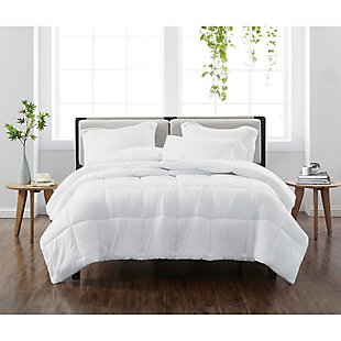 Cannon Solid 2-Piece Twin/Twin XL Comforter Set, White, rollover