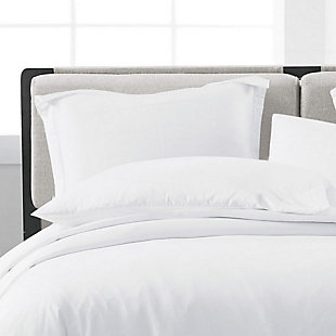 This collection is solid in so many ways. Crafted of supremely soft microfiber, the contemporary duvet cover and matching sham feature quality construction and pure style. They're the perfect coordinates to showcase in your home.Made of 100% microfiber | Imported | Set includes duvet cover and 1 pillow sham; insert not included | Button closure on duvet cover; envelope closure on reverse of sham | Machine wash in appropriately sized equipment to avoid damage | Machine wash in appropriately sized equipment to avoid damage