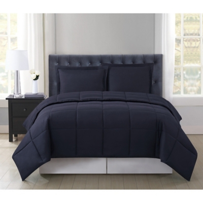 Truly Soft Everyday Reversible 2-Piece Twin XL Comforter Set, Black, rollover