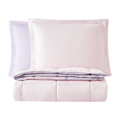 Truly Soft Everyday Reversible 3-Piece King Comforter Set, Blush/Lavender, rollover