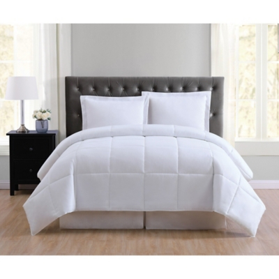 Truly Soft Everyday Reversible 3-Piece King Comforter Set, White, large