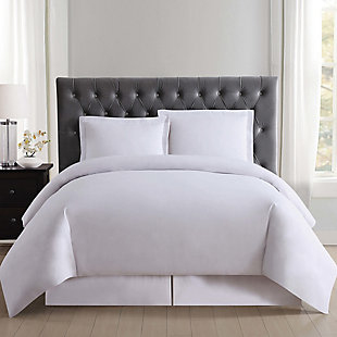 Revolutionary softness is what you get with this collection. The solid duvet cover and coordinating sham are the perfect way to add color to your room while protecting your comforter from stains or wear and tear. Made with a hypoallergenic, feel-good microfiber for softness and easy care.Made of 100% hypoallergenic microfiber polyester | Imported | Set includes duvet cover and 1 pillow sham; insert not included | Hidden button closure on duvet cover | Duvet cover intended for use with a down, feather or synthetic comforter | Machine washable and easy care using appropriately sized equipment