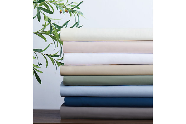 This collection is solid in so many ways. Made of soft microfiber, the 6-piece sheet set is the perfect coordinate for your home. The extra pillowcases can be used as backups when it's laundry time, or every day to cover multiple pillows that help you get the sleep you need.Made of 100% microfiber | Imported | Set includes fitted sheet, flat sheet and 4 pillowcases | Fits mattresses up to 15" deep | Machine wash in appropriately sized equipment to avoid damage