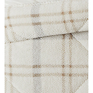 Stay warm on a cold night with this collection's innovative surface texture. This cozy blanket brings a fresh look to your room with its sculpted sherpa fabric featuring a clean plaid print. The reverse is a polyester faux mink fur, providing two layers of plush between you and winter's chill.Face is made of sculpted sherpa fabric | Reverses to polyester faux mink fur | Imported | Soft polyfill | -scale plaid print | Machine wash in appropriately sized equipment to avoid damage