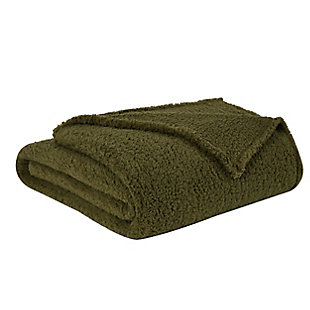 This solid throw blanket is perfect for cuddling up in your living room. Its luxurious sherpa fabric is made from the finest microfiber, providing unrivaled softness and comfort. Plus, it's durable for pets and kids. Just pop it in the wash as needed.Made of sherpa fabric | Durable fabric for high-traffic areas | Imported | Machine wash in appropriately sized equipment to avoid excess wear