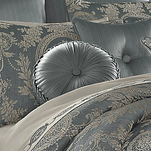 J.Queen New York Nicolette Tufted Round Decorative Throw Pillow, , rollover