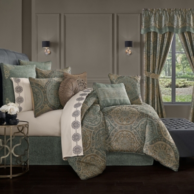 Savoy Pewter 4-Piece Comforter Set By J Queen – Latest Bedding