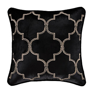 J.Queen New York Windham 18" Square Embellished Decorative Throw Pillow, , large