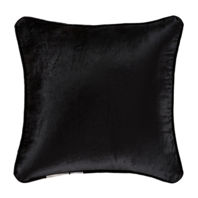 Windham Black Square Embellished Decorative Throw Pillow 18 x 18 By –  Latest Bedding