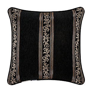The Windham Square Decorative Throw Pillow is constructed in a woven black damask fabric perfectly centered on the pillow. This elegant pillow reverses to a woven scroll stripe for versatility. Perfect piping nicely finishes all four edges. Pair this 20-inch luxe pillow with the Windham bedding set by J. Queen New York for a complete elegant look.Made of 100% polyester | Soft polyfill | Elegant square accent pillow for your bedding, sofa or armchair | Woven black damask in center of pillow | Reverses to a woven scroll stripe | Finished in piping on all 4 edges | Made with design house-quality fabric and craftsmanship | Timeless take on traditional patterns with an updated color palette | Imported | Dry clean only | Pair with the windham bedding set by j. Queen new york for a complete elegant look