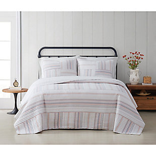 Cottage Classics Evelyn Cotton Yarn Dye 2 Piece Twin XL Quilt Set, Multi, rollover