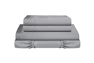 Healthy Sleep Ultra-Tech Tencel Full Sheet Set, Gray, large